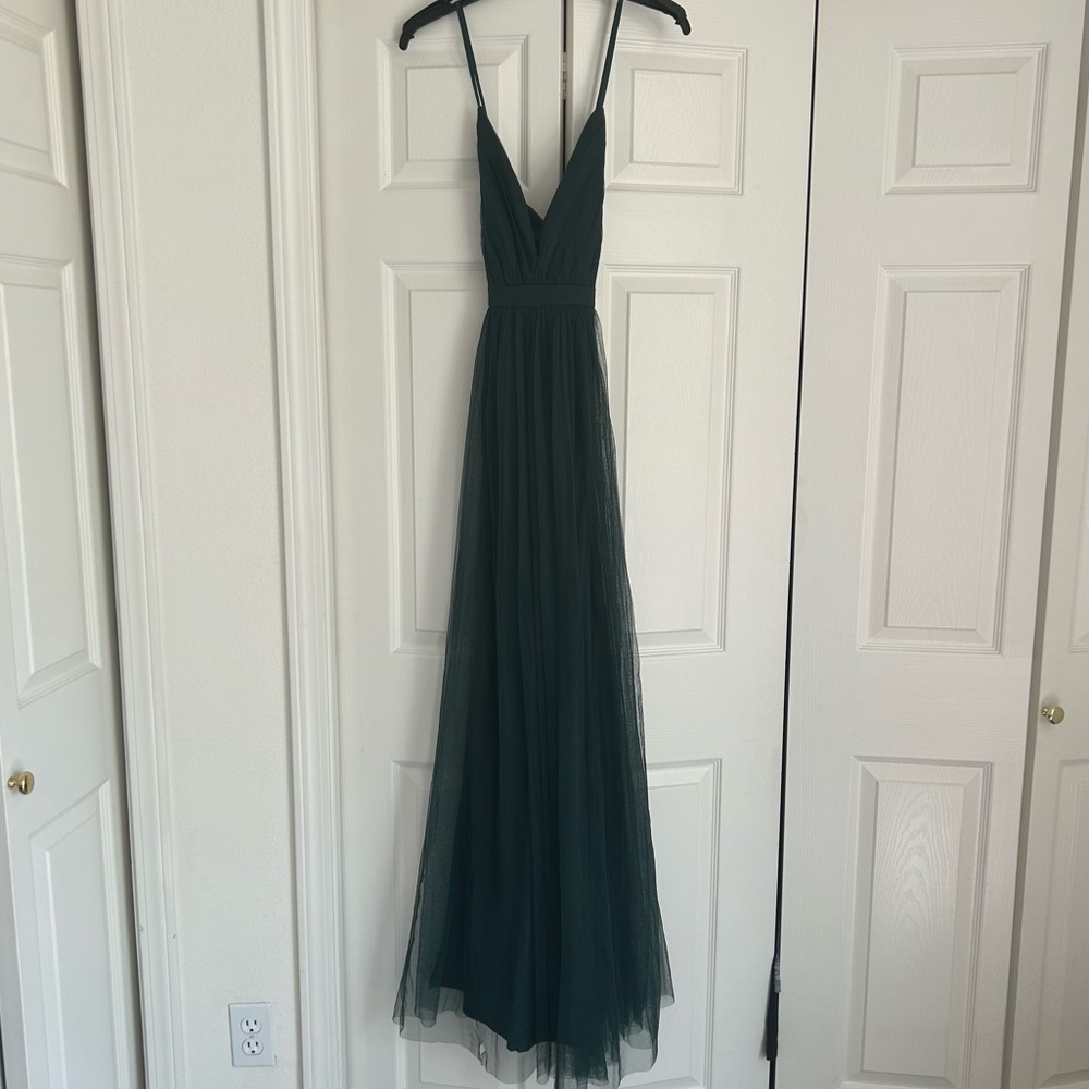 Lulu’s Hunter Green Tulle Dress